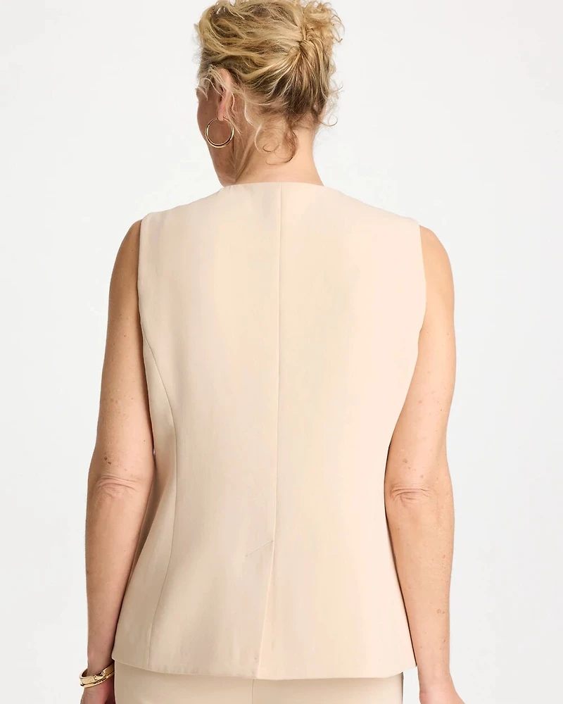 Split Hem Crepe Vest