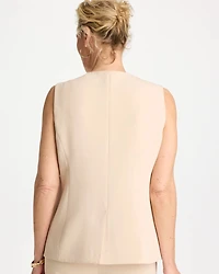 Split Hem Crepe Vest