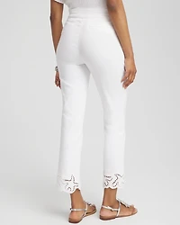 Brigitte™ Pull-On Cutwork Cropped Pants