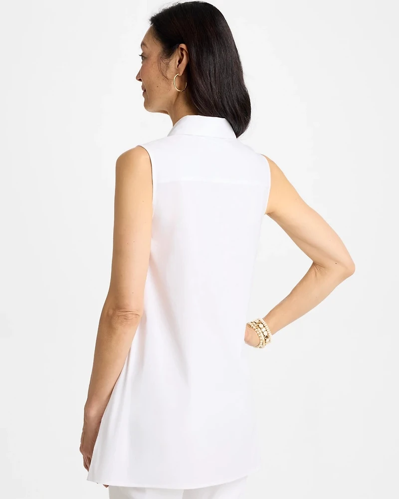 Poplin Cotton Collared Tunic