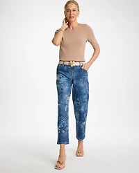 Relaxed Embroidered Boyfriend Jean