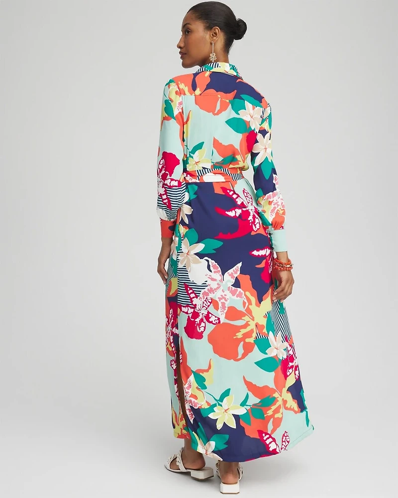 Floral Maxi Shirt Dress
