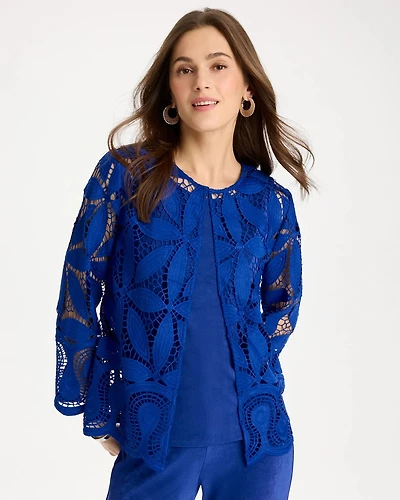 Travelers™ Collection Macramé Lace Jacket