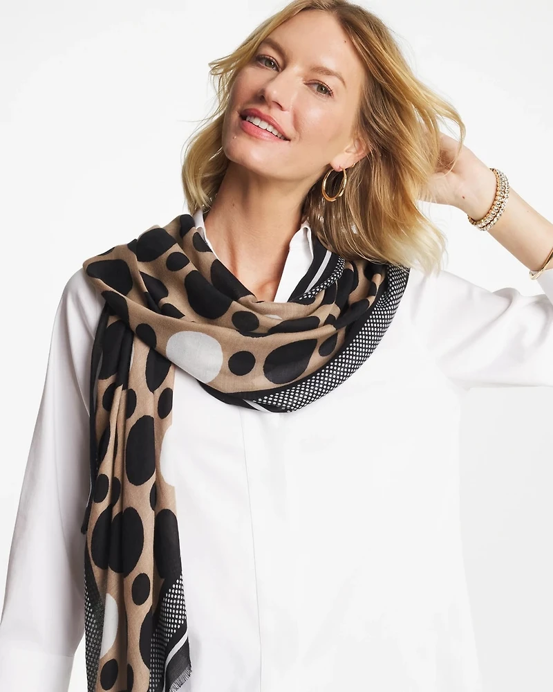 Global Dots Oblong Scarf
