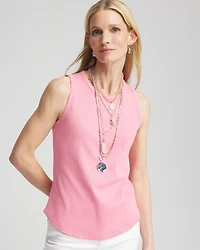 Ribbed High-Neck Tank