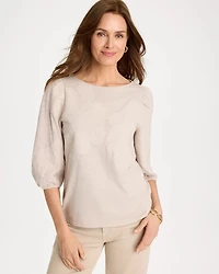 Etched Flora Balloon Top