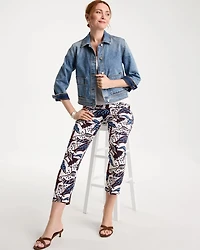 Forest Print Brigitte™ Slim Pull-On Crop Pant