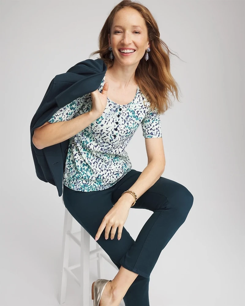 Pima Cotton Henley Tee