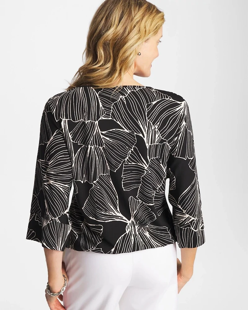 Ginkgo Matte Jersey Bubble Hem Top