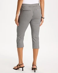 Brigitte™ Slim Gingham Pull-On Capri Pant