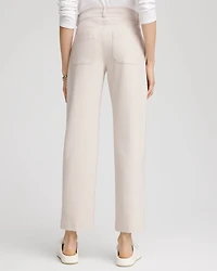 Bi-Stretch Straight Ankle Pants
