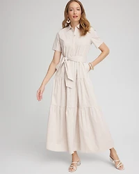 Poplin Stripe Shirt Dress