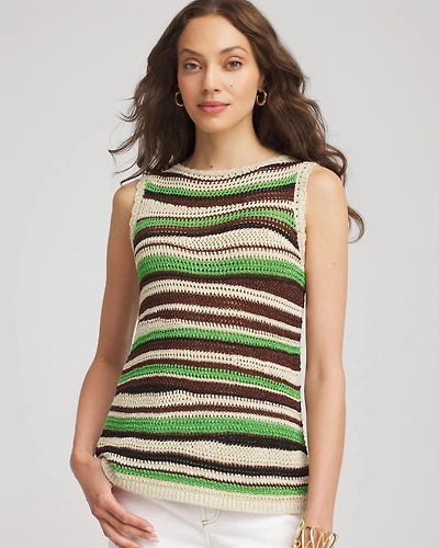 Contemporary Striped Sweater Tank