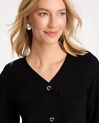 V-Neck Sweater Jacket