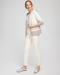 Zenergy® Luxe Metallic Striped Sweater