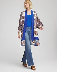 Crepe Long Printed Kimono