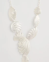 Silvertone Shell Charm Y-Necklace