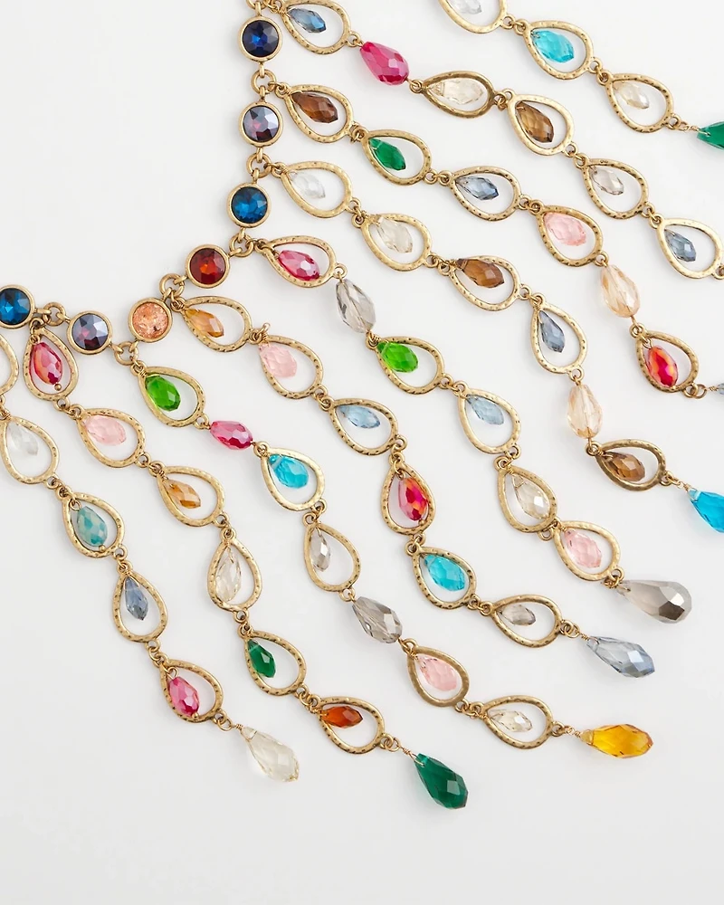 Chico’s Originals Iridescent Cascading Necklace