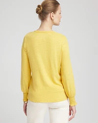 Smocked Long Sleeve Tee