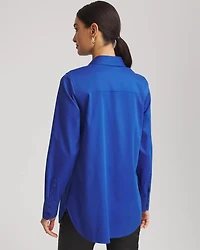 No Iron™ Peplum Pleated Shirt