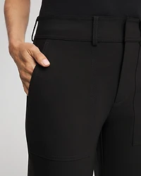 Bi-Stretch Straight Cropped Ankle Pants
