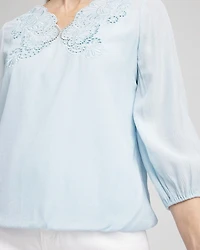 Embroidered Cutout Blouse