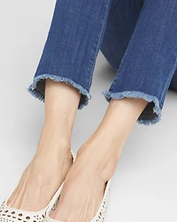 Girlfriend Slim Frayed Ankle Jeans