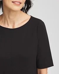 Elbow-Sleeved Maxi Dress