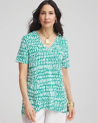 Tropical Short Sleeve Forward-Seam Tee
