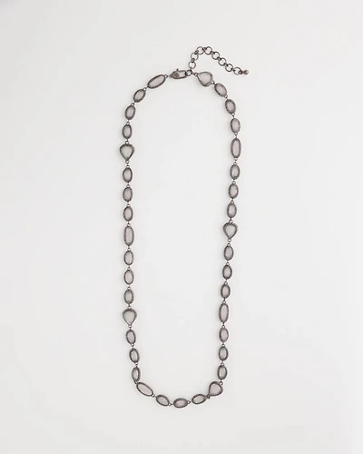 Frosted Quartz Single Strand Necklace