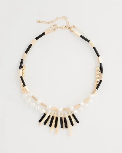 Beaded Charm Double-Strand Necklace