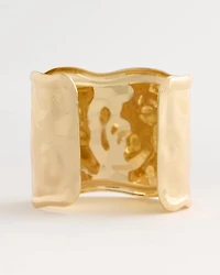 Adjustable Mixed Metal Statement Cuff Bracelet