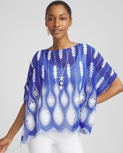Cutwork Embroidered Poncho