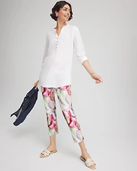 Brigitte™ Slub Slim Cropped Pants