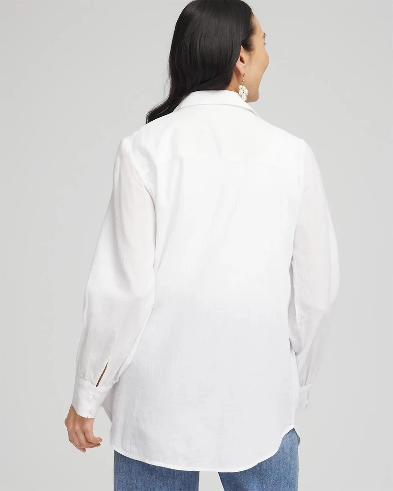 Cotton Voile Collared Tunic