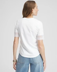 Trim Detail V-neck Tee