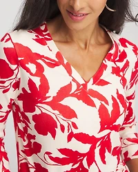 Pima Floral 3/4 Sleeve Tee