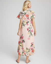Floral Satin Maxi Dress