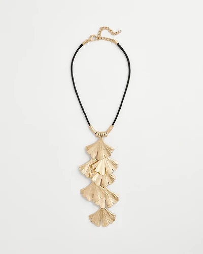Chico's Originals Gold Ginkgo Pendant Necklace