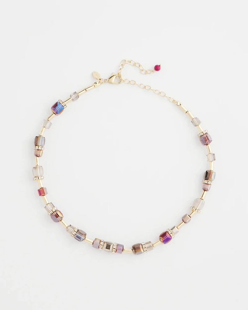 Geo Glass Bead Necklace