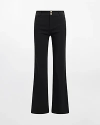 Trapunto Wide Leg Pants
