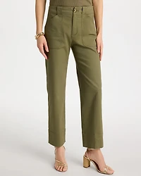 High Hem Straight Crop Pants