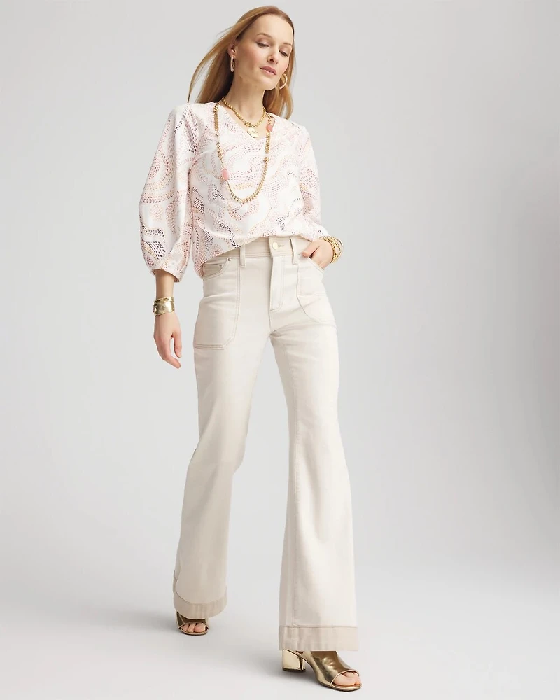 Swirls Tuck Sleeve Tee
