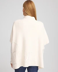 Embroidered Cashmere Blend Poncho