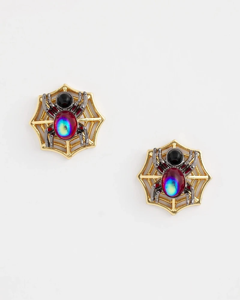 Spider Web Glitz Earrings
