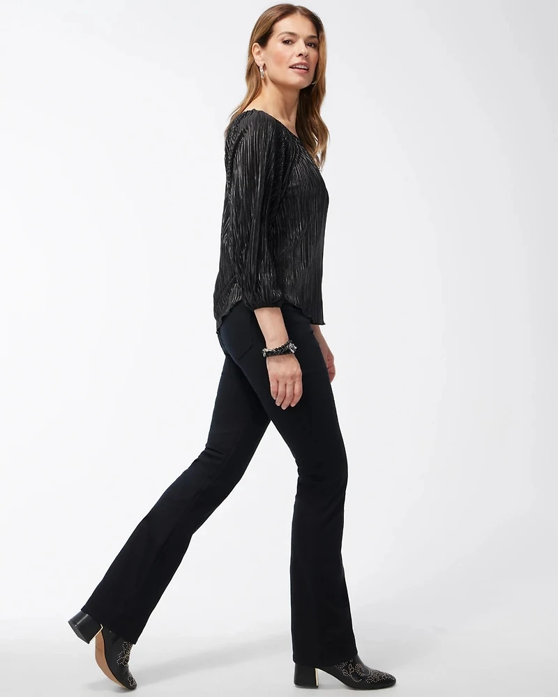 Black Pull-on Bootcut Jeggings