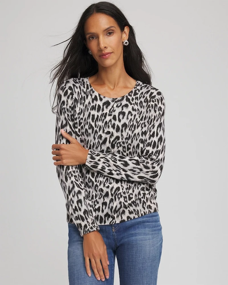 Ella Animal Crewneck Cardigan
