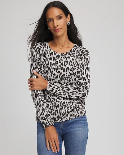 Ella Animal Crewneck Cardigan