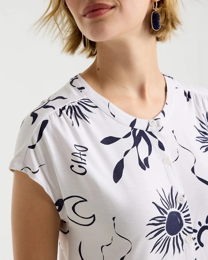 La Playa Refined Button Tee