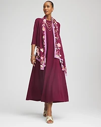 Seamed Crepe Maxi Dress